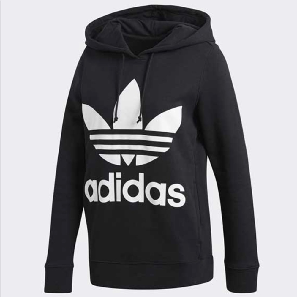 ADIDAS Trefoil Black Pullover Hoodie (CE2408) LRG
